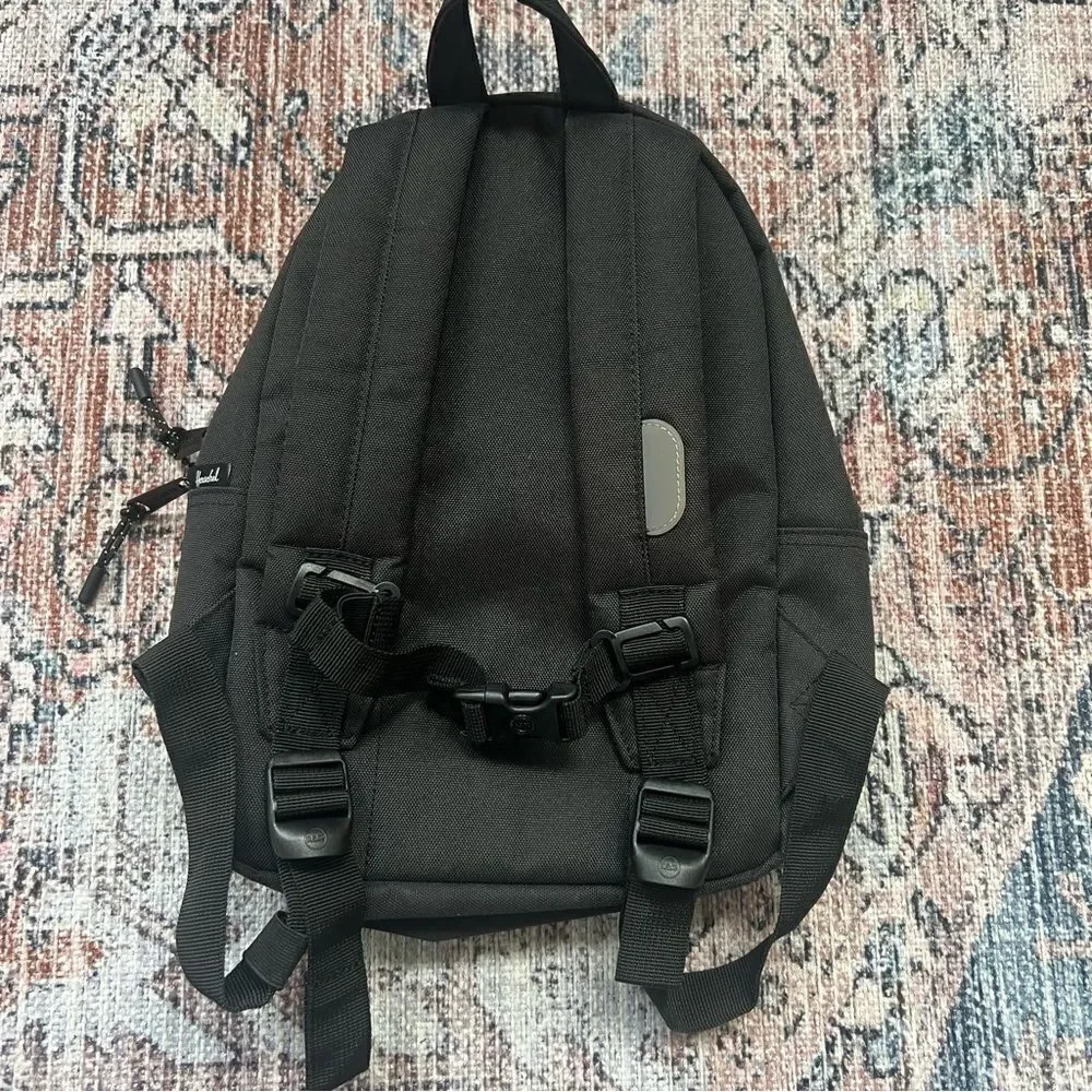 Herschel Supply Co. Heritage Kids Black Reflective Rubber Mini Backpack Bag